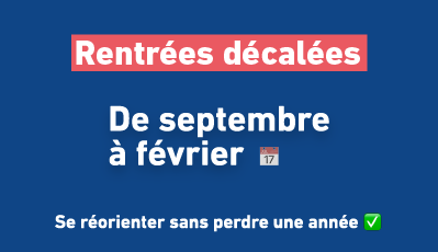 Il est encore possible de nous rejoindre  | Rentrées décalées  
